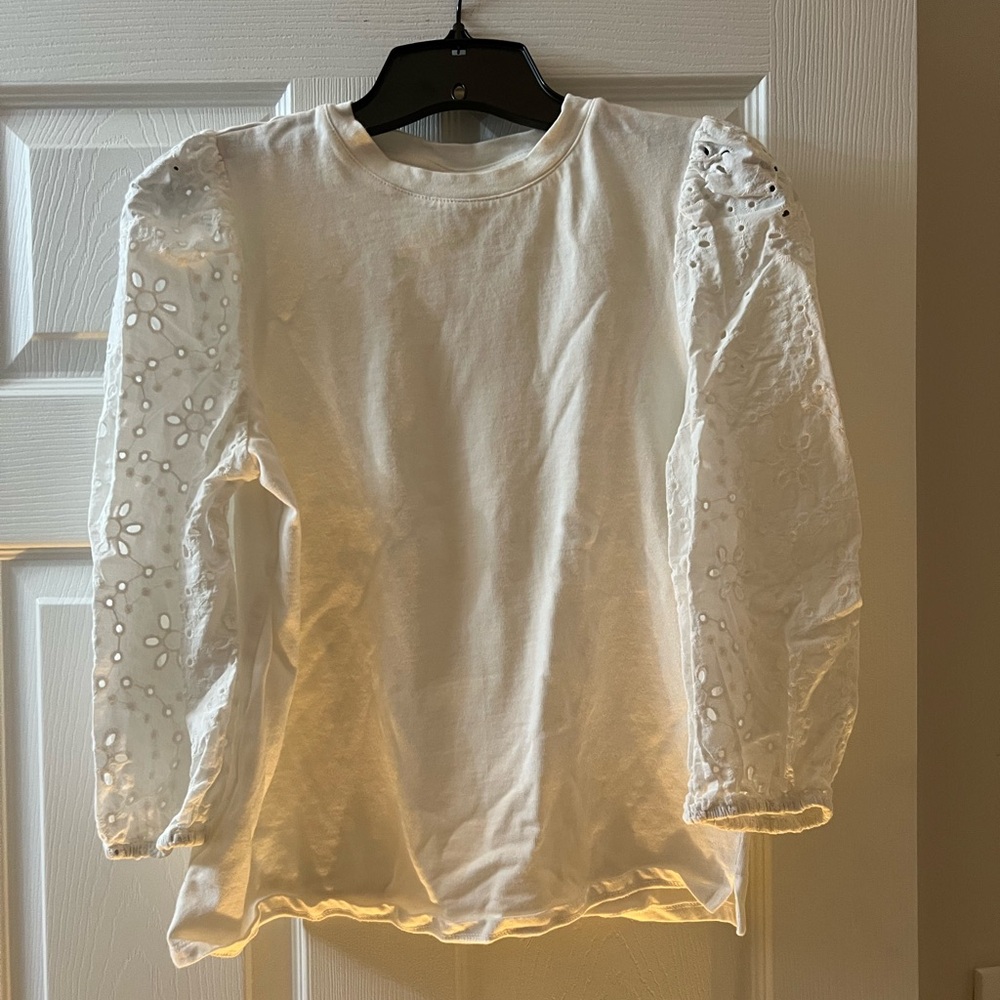 A New Day White Long Sleeve Top